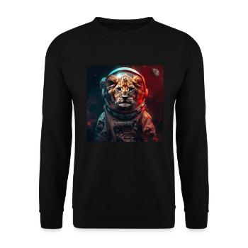 Löwe - Unisex Pullover - Schwarz - Vorne - Alina (178cm) & Michal (187cm)