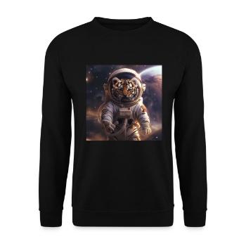 Tiger - Unisex Sweatshirt - black - Front - Alina (178cm) & Michal (187cm)