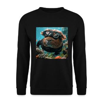 Cobaye - Sweat-shirt Unisexe - noir - Devant - Alina (178cm) & Michal (187cm)