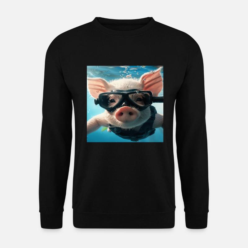 Schwein - Unisex Pullover - Schwarz