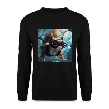 Squirrel - Unisex Sweatshirt - black - Front - Alina (178cm) & Michal (187cm)