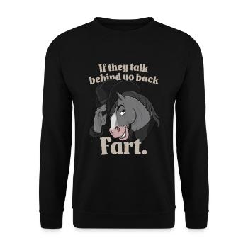 Pferd - Unisex Pullover - Schwarz - Vorne - Alina (178cm) & Michal (187cm)