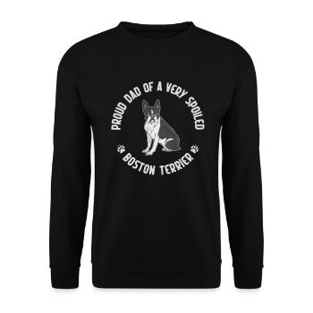 Boston Terrier Gifts - Unisex Pullover - Schwarz - Vorne - Alina (178cm) & Michal (187cm)