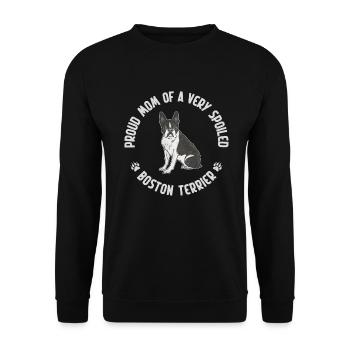 Boston Terrier Gifts - Unisex Pullover - Schwarz - Vorne - Alina (178cm) & Michal (187cm)