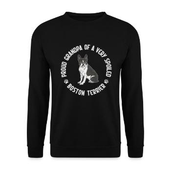 Boston Terrier Gifts - Unisex Pullover - Schwarz - Vorne - Alina (178cm) & Michal (187cm)