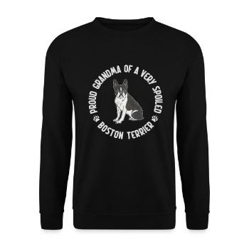 Boston Terrier Gifts - Unisex Pullover - Schwarz - Vorne - Alina (178cm) & Michal (187cm)