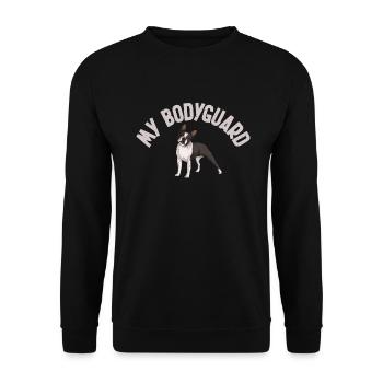 Boston Terrier Gifts - Unisex Pullover - Schwarz - Vorne - Alina (178cm) & Michal (187cm)