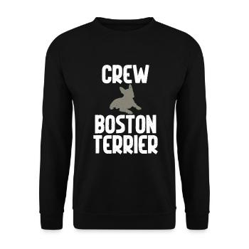 Boston Terrier Gifts - Unisex Pullover - Schwarz - Vorne - Alina (178cm) & Michal (187cm)
