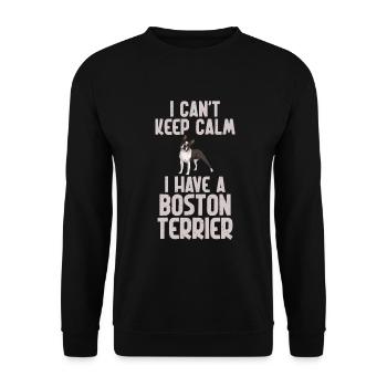 Boston Terrier Gifts - Unisex Pullover - Schwarz - Vorne - Alina (178cm) & Michal (187cm)