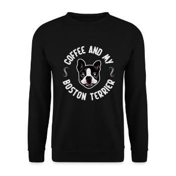 Boston Terrier Gifts - Unisex Pullover - Schwarz - Vorne - Alina (178cm) & Michal (187cm)