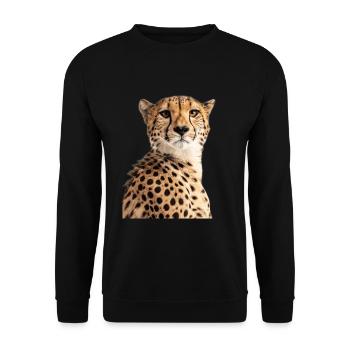 Guépard - Sweat-shirt Unisexe - noir - Devant - Alina (178cm) & Michal (187cm)