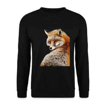 Fuchs - Unisex Pullover - Schwarz - Vorne - Alina (178cm) & Michal (187cm)