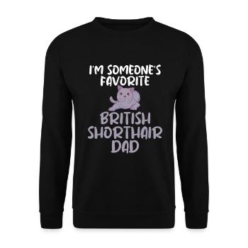 British Shorthair Gifts - Unisex Pullover - Schwarz - Vorne - Alina (178cm) & Michal (187cm)