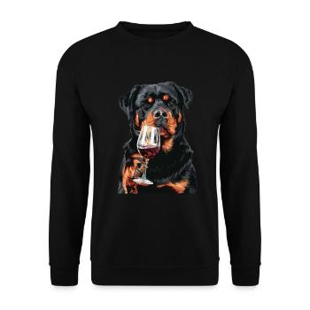 Rottweiler - Sweat-shirt Unisexe - noir - Devant - Alina (178cm) & Michal (187cm)