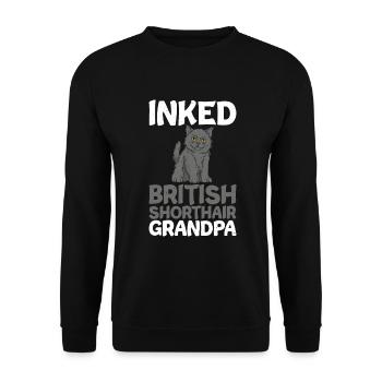 British Shorthair Gifts - Unisex Pullover - Schwarz - Vorne - Alina (178cm) & Michal (187cm)