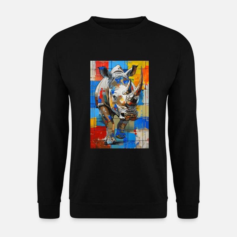 Nashorn - Unisex Pullover - Schwarz