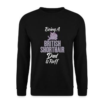 British Shorthair Gifts - Unisex Pullover - Schwarz - Vorne - Alina (178cm) & Michal (187cm)