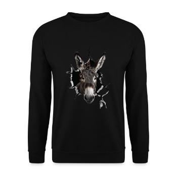 Donkey - Unisex Sweatshirt - black - Front - Alina (178cm) & Michal (187cm)