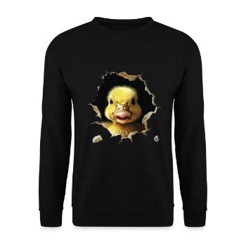 Ente - Unisex Pullover - Schwarz - Vorne - Alina (178cm) & Michal (187cm)