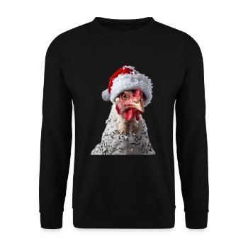 Poulet - Sweat-shirt Unisexe - noir - Devant - Alina (178cm) & Michal (187cm)