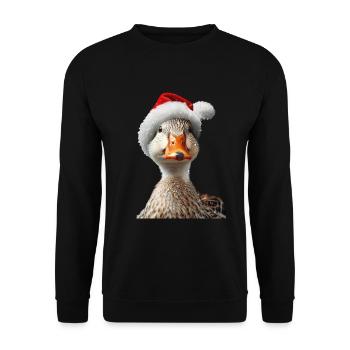 Ente - Unisex Pullover - Schwarz - Vorne - Alina (178cm) & Michal (187cm)