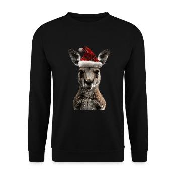 Känguru - Unisex Pullover - Schwarz - Vorne - Alina (178cm) & Michal (187cm)