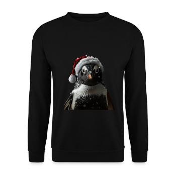 Penguin - Unisex Sweatshirt - black - Front - Alina (178cm) & Michal (187cm)