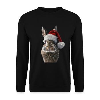 Rabbit - Unisex Sweatshirt - black - Front - Alina (178cm) & Michal (187cm)