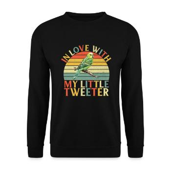 Budgie Gift - Unisex Pullover - Schwarz - Vorne - Alina (178cm) & Michal (187cm)