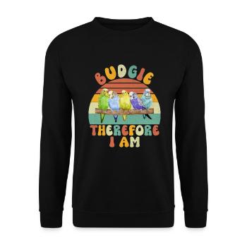 Cadeau de perruche - Sweat-shirt Unisexe - noir - Devant - Alina (178cm) & Michal (187cm)