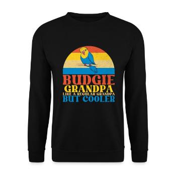 Budgie Gift - Unisex Pullover - Schwarz - Vorne - Alina (178cm) & Michal (187cm)