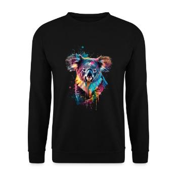 Koala - Unisex Sweatshirt - black - Front - Alina (178cm) & Michal (187cm)