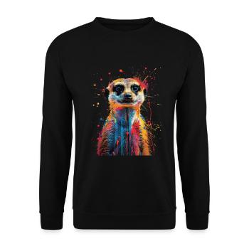 Suricate - Sweat-shirt Unisexe - noir - Devant - Alina (178cm) & Michal (187cm)