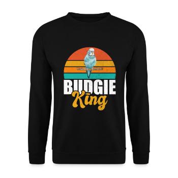 Budgie Gift - Unisex Pullover - Schwarz - Vorne - Alina (178cm) & Michal (187cm)