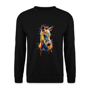 Pferd - Unisex Pullover - Schwarz - Vorne - Alina (178cm) & Michal (187cm)