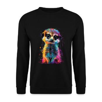 Suricate - Sweat-shirt Unisexe - noir - Devant - Alina (178cm) & Michal (187cm)