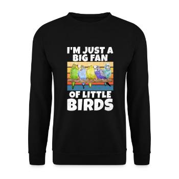 Budgie Gift - Unisex Pullover - Schwarz - Vorne - Alina (178cm) & Michal (187cm)