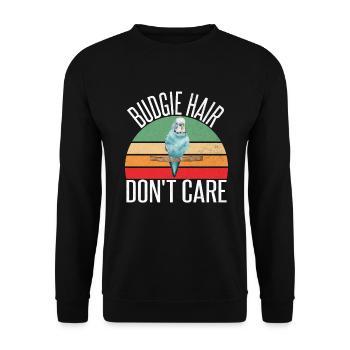 Budgie Gift - Unisex Pullover - Schwarz - Vorne - Alina (178cm) & Michal (187cm)