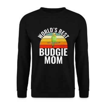 Budgie Gift - Unisex Sweatshirt - black - Front - Alina (178cm) & Michal (187cm)