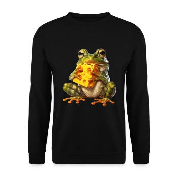 Grenouille - Sweat-shirt Unisexe - noir - Devant - Alina (178cm) & Michal (187cm)