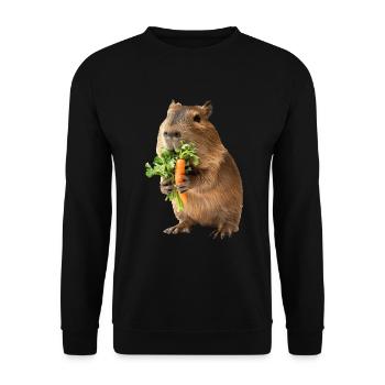 Wasserschwein - Unisex Pullover - Schwarz - Vorne - Alina (178cm) & Michal (187cm)