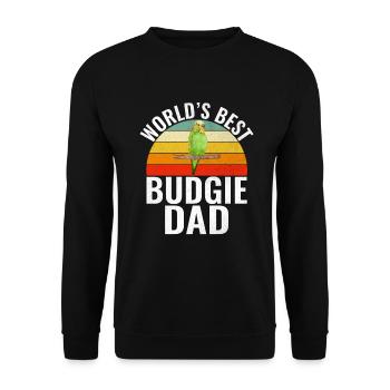 Budgie Gift - Unisex Pullover - Schwarz - Vorne - Alina (178cm) & Michal (187cm)