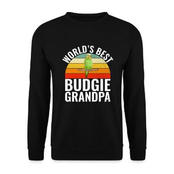 Budgie Gift - Unisex Pullover - Schwarz - Vorne - Alina (178cm) & Michal (187cm)