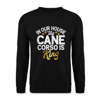 Cane Corso Gifts - Unisex Sweatshirt - black - Front - Alina (178cm) & Michal (187cm)