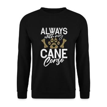 Cane Corso Gifts - Unisex Sweatshirt - black - Front - Alina (178cm) & Michal (187cm)