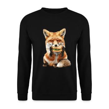 Fuchs - Unisex Pullover - Schwarz - Vorne - Alina (178cm) & Michal (187cm)