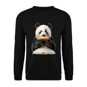 Panda - Sweat-shirt Unisexe - noir - Devant - Alina (178cm) & Michal (187cm)