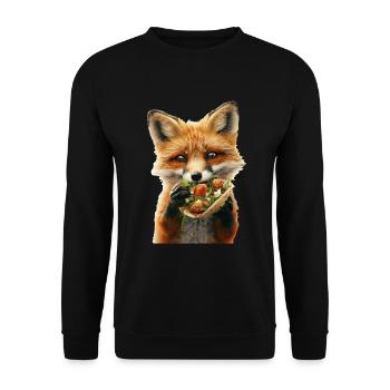 Fuchs - Unisex Pullover - Schwarz - Vorne - Alina (178cm) & Michal (187cm)