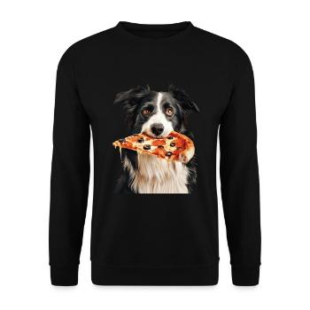 Border Collie - Unisex Sweatshirt - black - Front - Alina (178cm) & Michal (187cm)