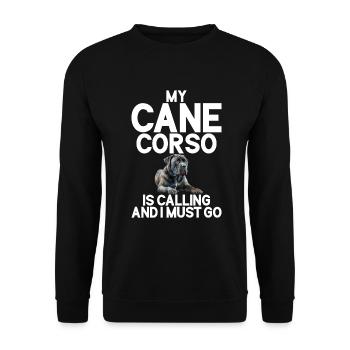 Cane Corso Gifts - Unisex Sweatshirt - black - Front - Alina (178cm) & Michal (187cm)